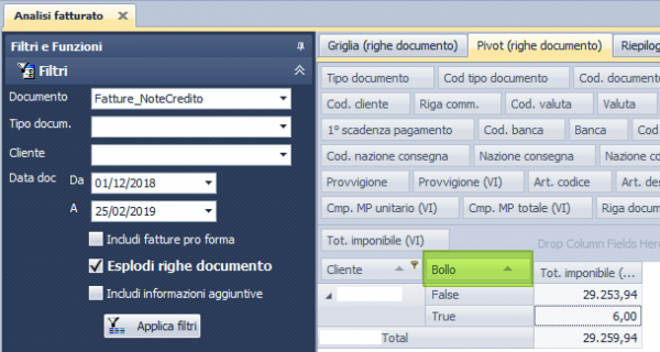 Estrazione delle righe documento di tipo Riga Bollo_2